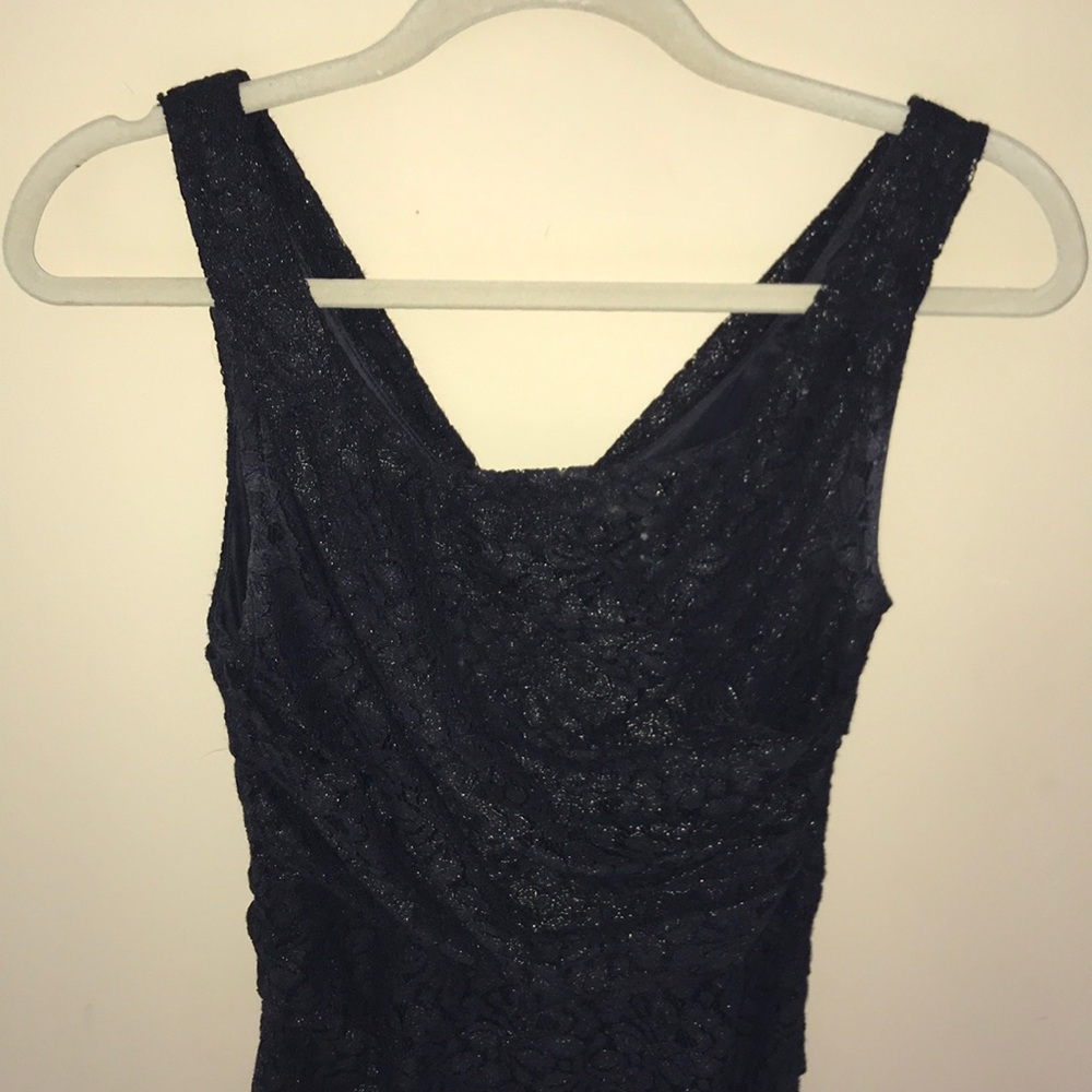 Express black lace w/ gold shimmer cocktail dress